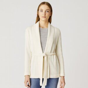 Cream Belted Cardigan